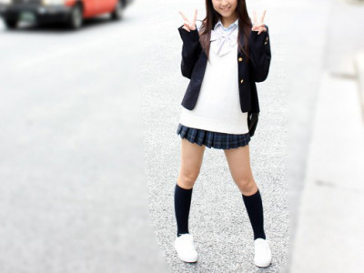 【JK中出し円光】素人な美少女の女子高生と制服着衣で援交ハメ撮り企画